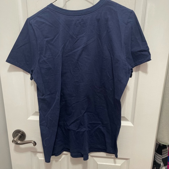 Nike Kids Dark Blue Tee with Vibrant Pink Swoosh - Picture 9 of 10